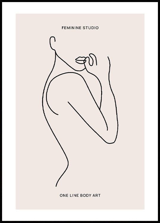 Female One Line Art 625 Plakat - Posterbox.no