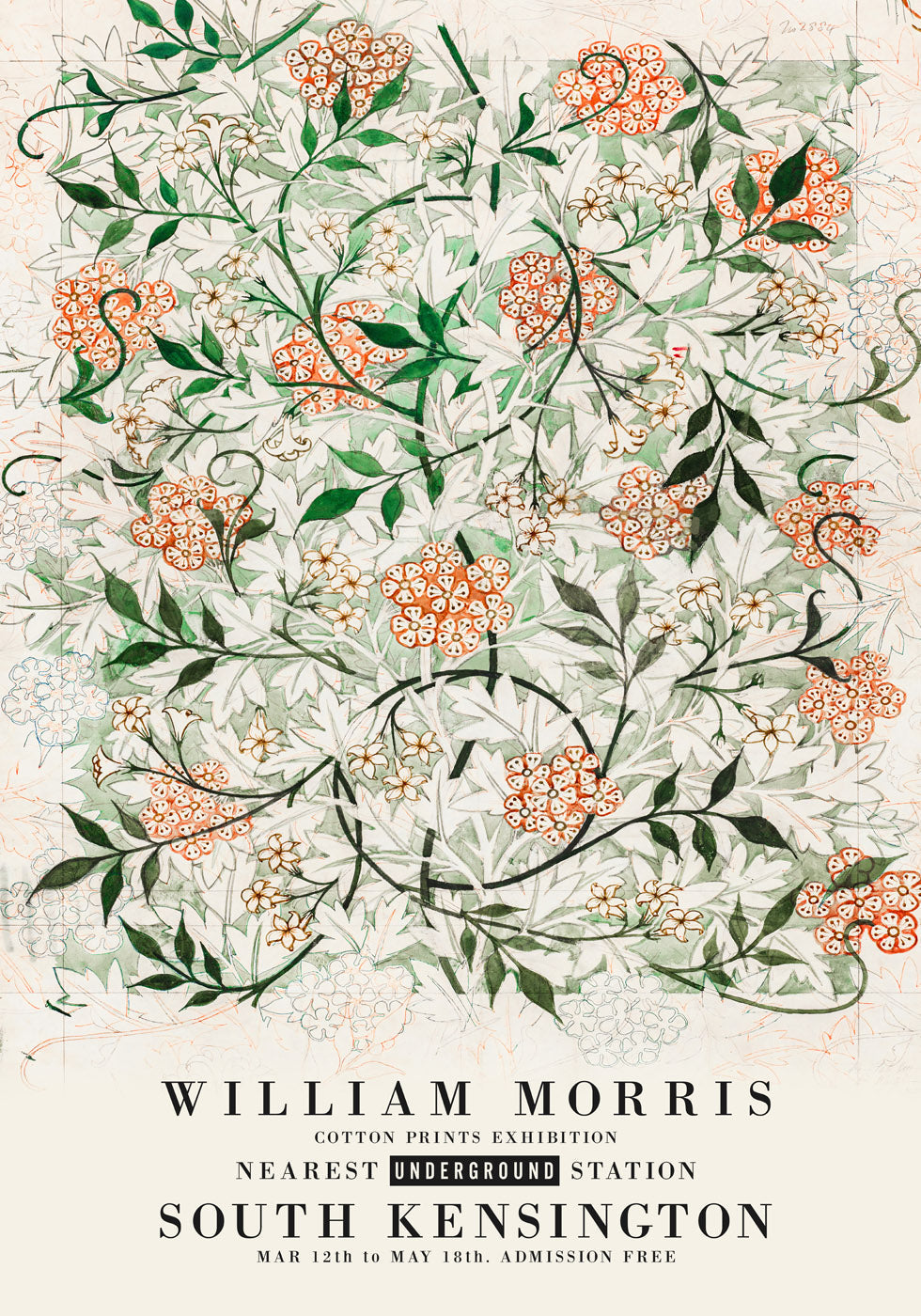 William Morris Jasmine Pattern Plakat - Posterbox.no