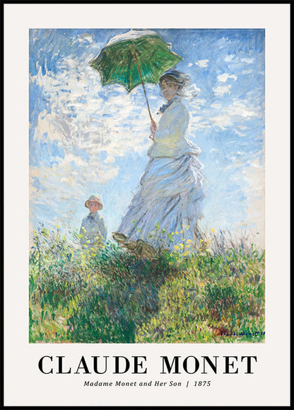 Madame Monet and Her Son 1875 Plakat by Claude Monet - Posterbox.no