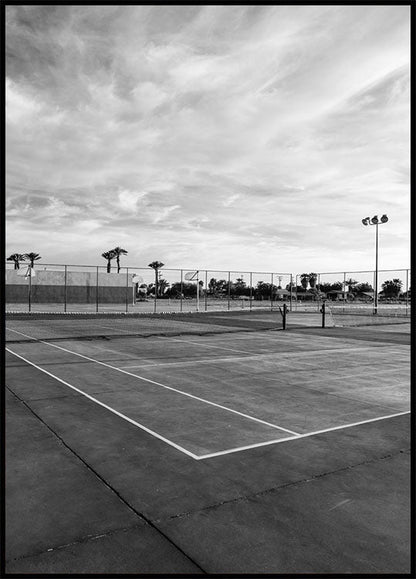 Tennis Court B&W Plakat - Posterbox.no