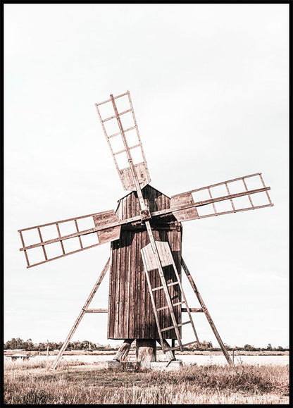 Old Wooden Wind Mill Plakat - Posterbox.no