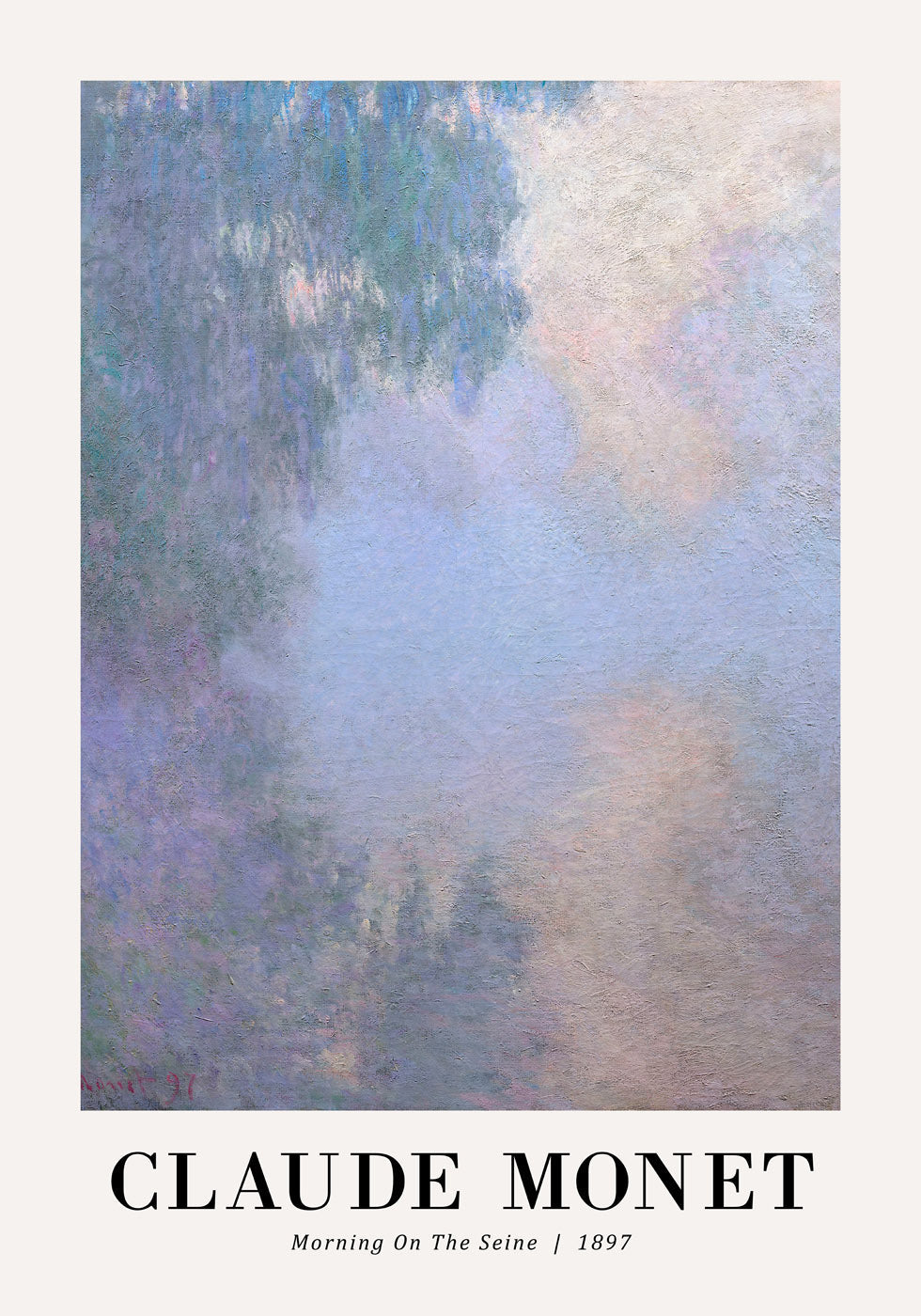 Morning on the Seine 1897 Plakat by Claude Monet - Posterbox.no