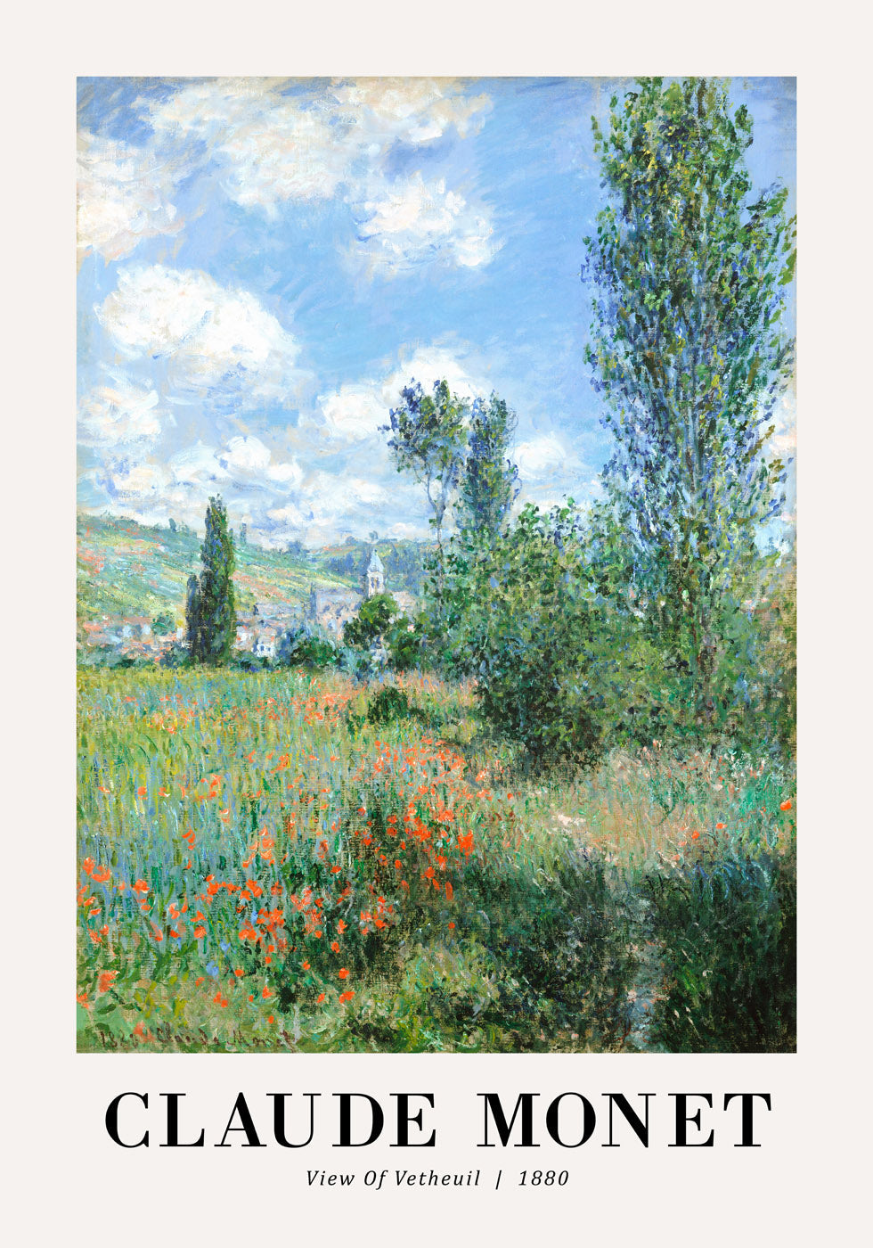 View of Vetheuil 1880 Plakat by Claude Monet - Posterbox.no