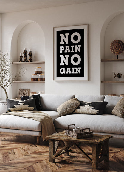 No Pain No Gain Plakat - Posterbox.no