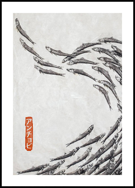 Anchovy Sardines Art Print Poster