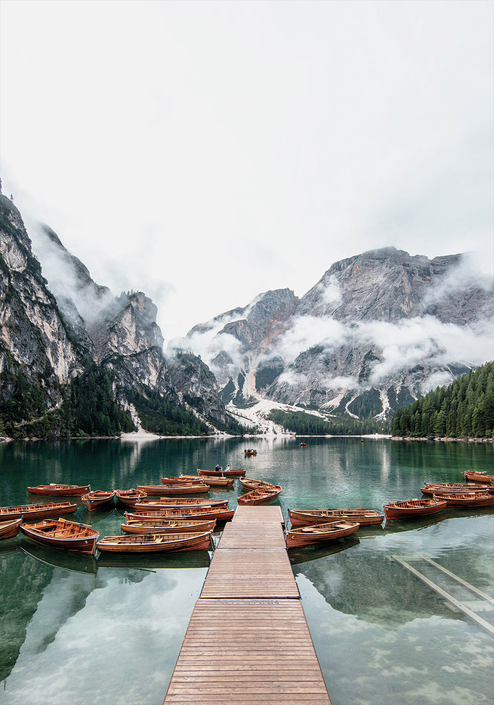 Boats in the Lake Poster