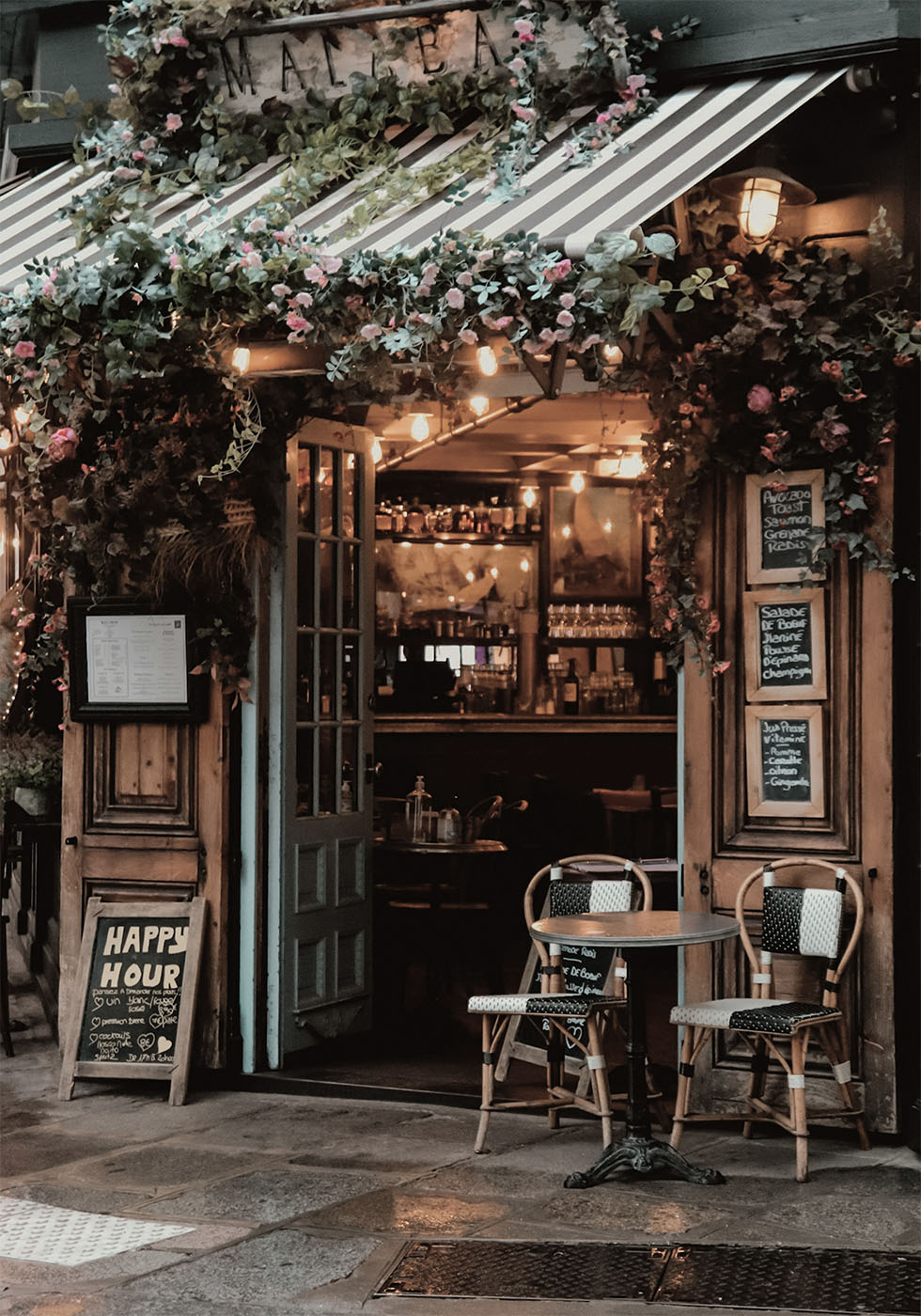 Charming Cafe Entrance Poster