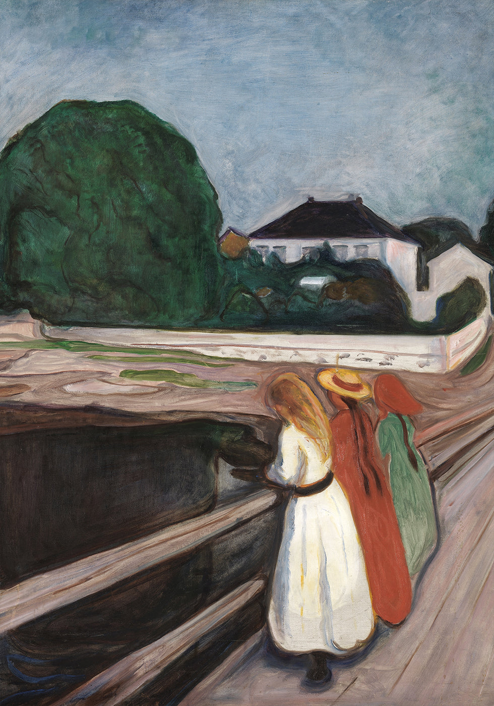 The Girls on the Bridge by Edvard Munch Poster