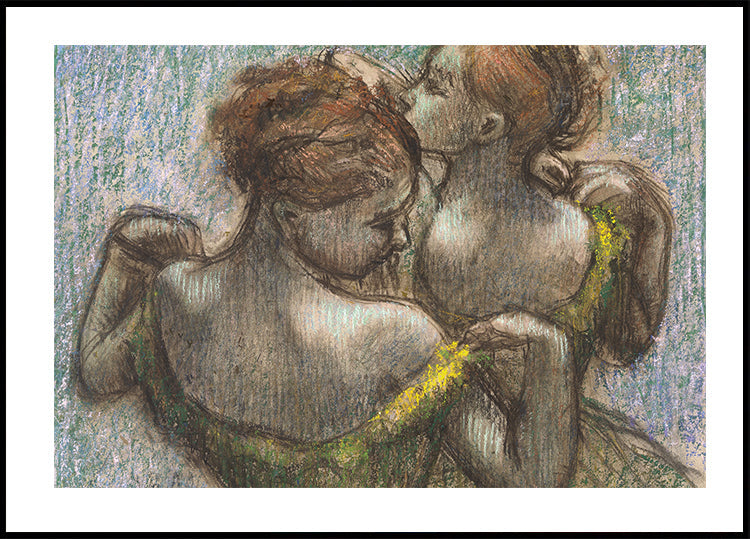 Two Dancers Half-length By Edgar Degas Poster