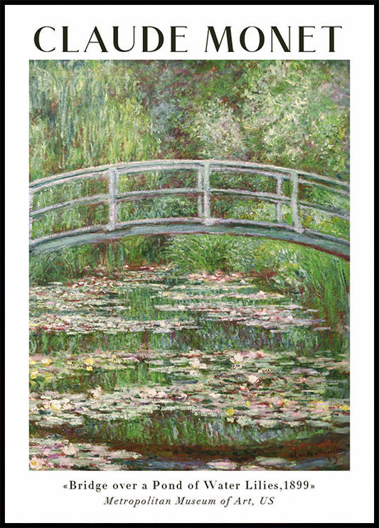 Claude Monet - Bridge Over a Pond of Water Lilies Poster