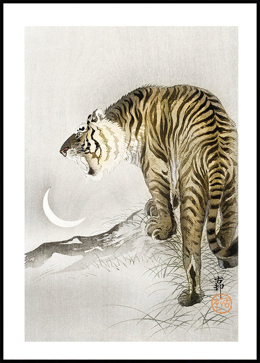 Roaring Tiger By Ohara Koson Poster