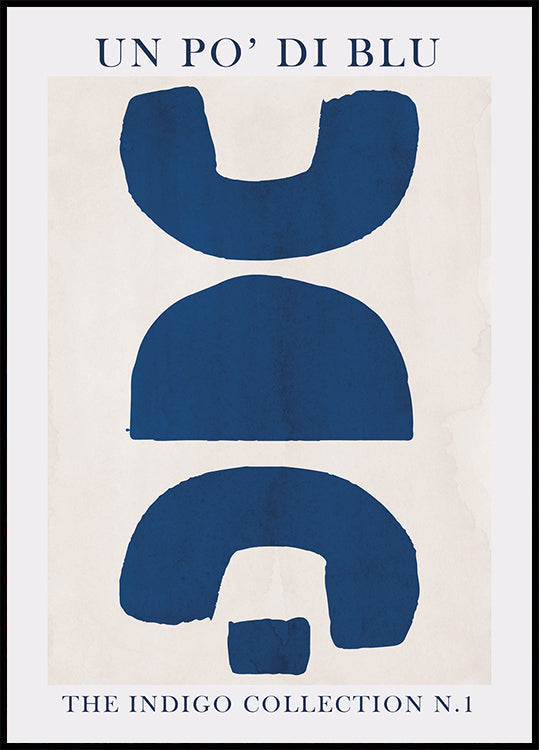 Blue Shapes Art Poster