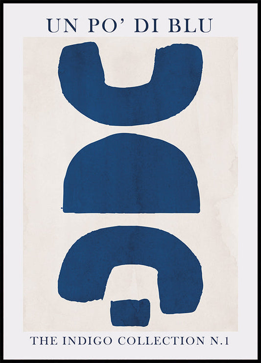 Blue Shapes Art Poster