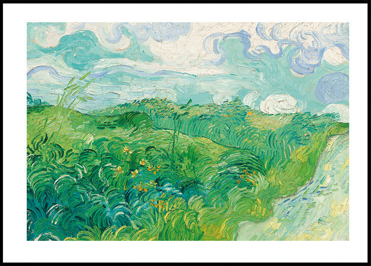 Green Fields Under a Blue Sky Poster