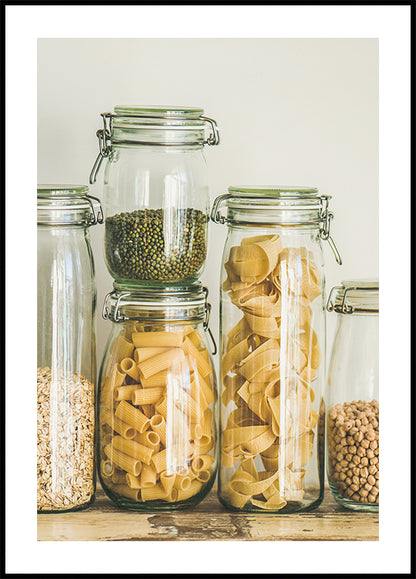 Organized Pantry in Glass Jars Poster