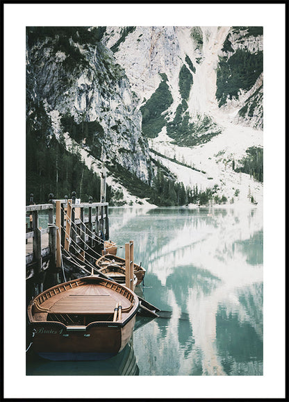 Boats in the Lake Poster