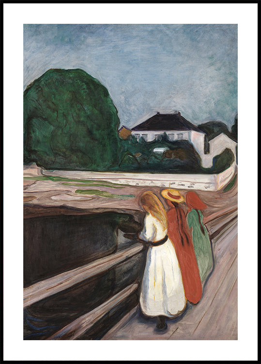 The Girls on the Bridge by Edvard Munch Poster