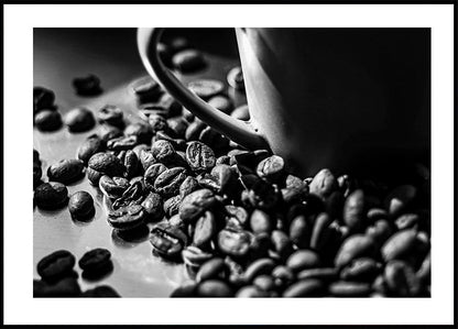 Coffee Beans With A Cup Poster