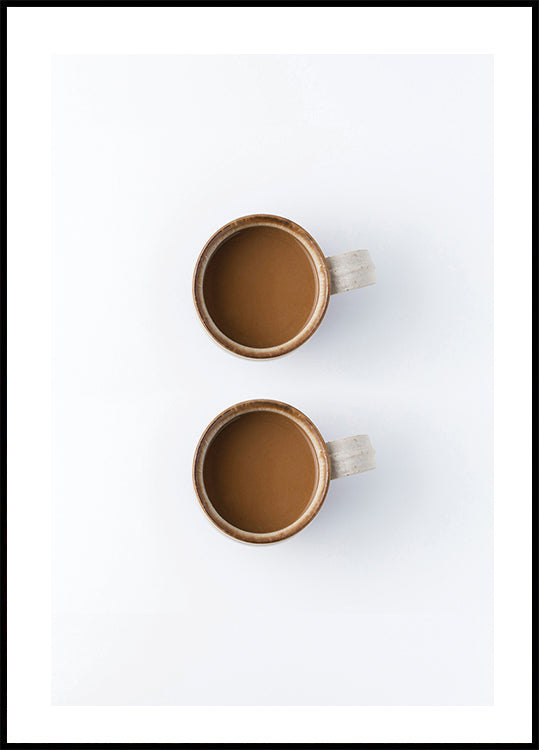 Two Cups Of Coffee Poster