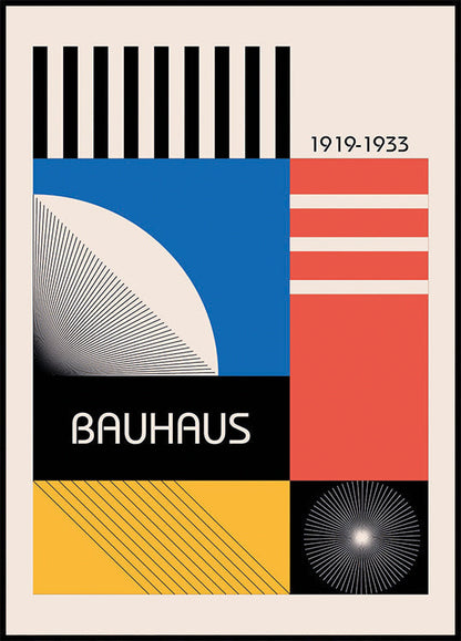 Fargerik Bauhaus Poster