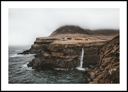 Múlafossur Waterfall Poster