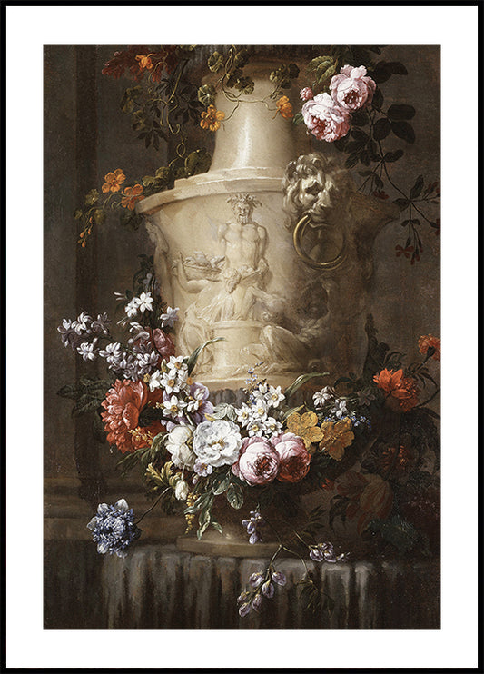 Jean-Baptiste Monnoyer - A Garland of Flowers Poster