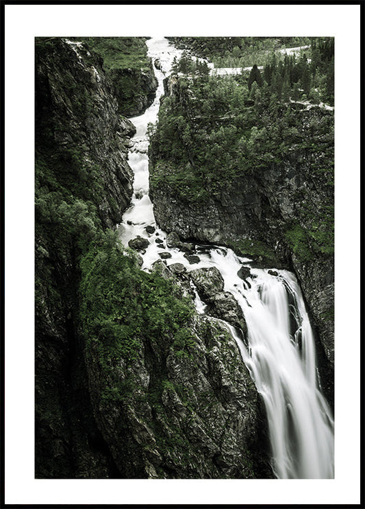 Majestic Waterfall Vøringfossen Poster