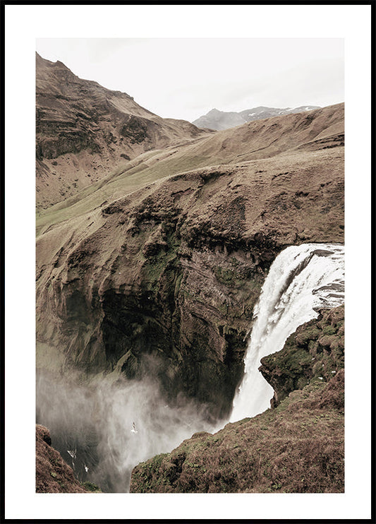 Skógafoss Waterfall Poster