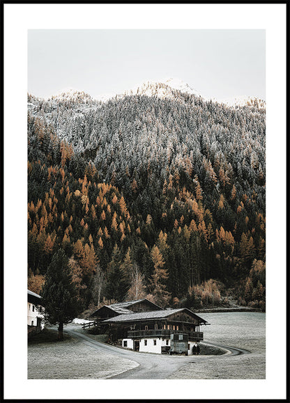 Rustic Houses in the Mountains Poster