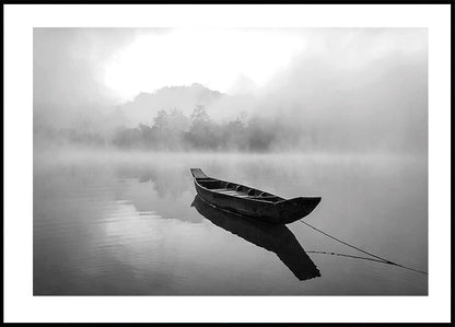 Mysterious Serenity in Foggy Waters Poster