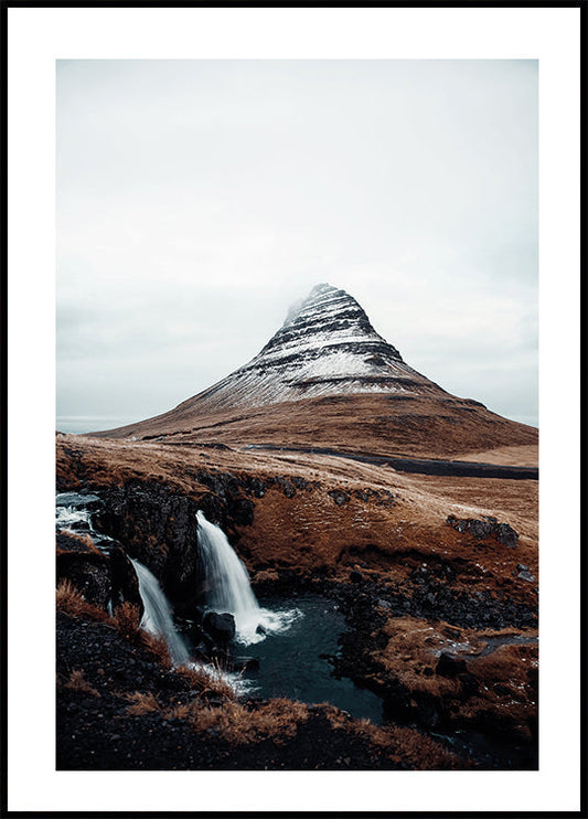 Kirkjufell Mountain and Waterfalls Poster