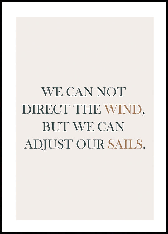 Adjust Our Sails Plakat - Posterbox.no