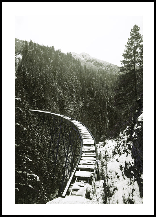 Winter Railroad Poster