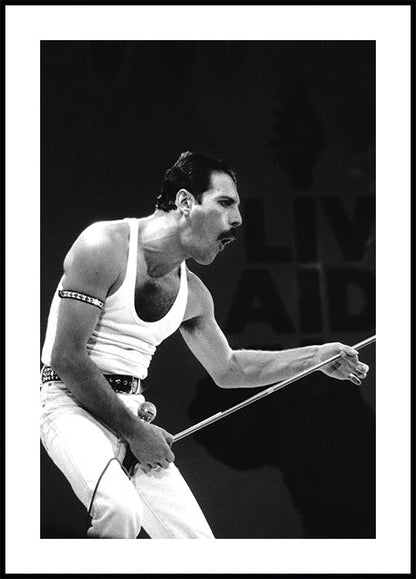 Freddie Mercury on Stage Poster