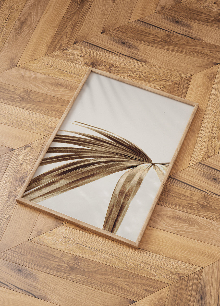 Golden Palm Leaves Poster