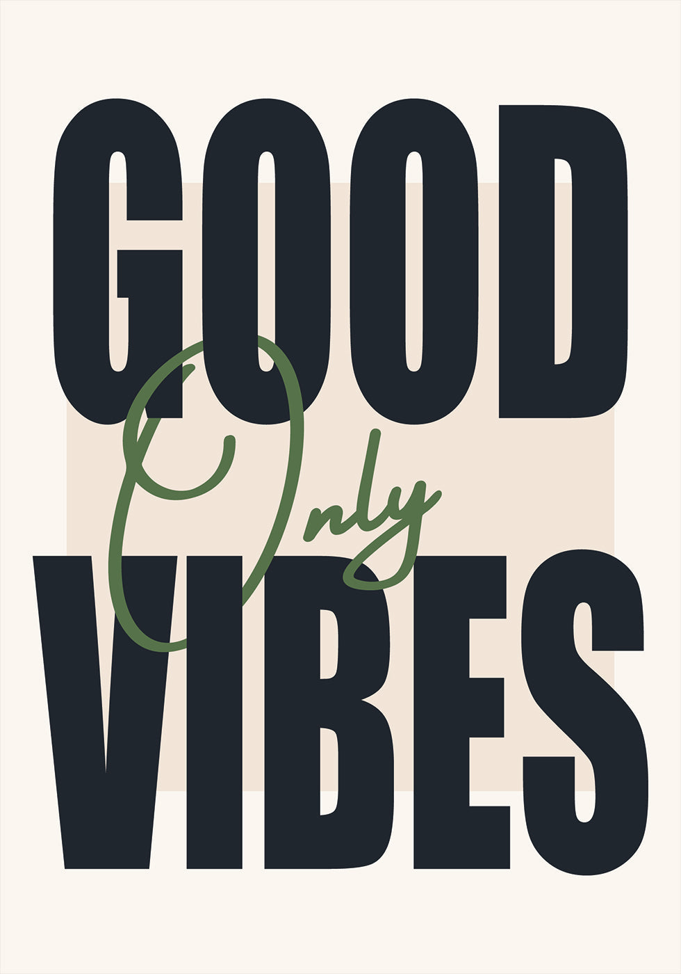 Good Vibes Only Plakat - Posterbox.no