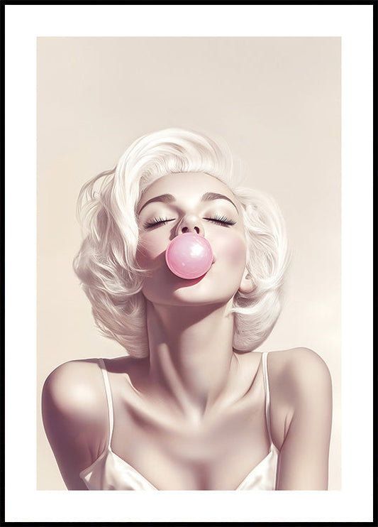 Classic Glamour Bubble Gum Poster