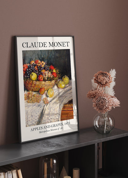 Monet Apples And Grapes Poster