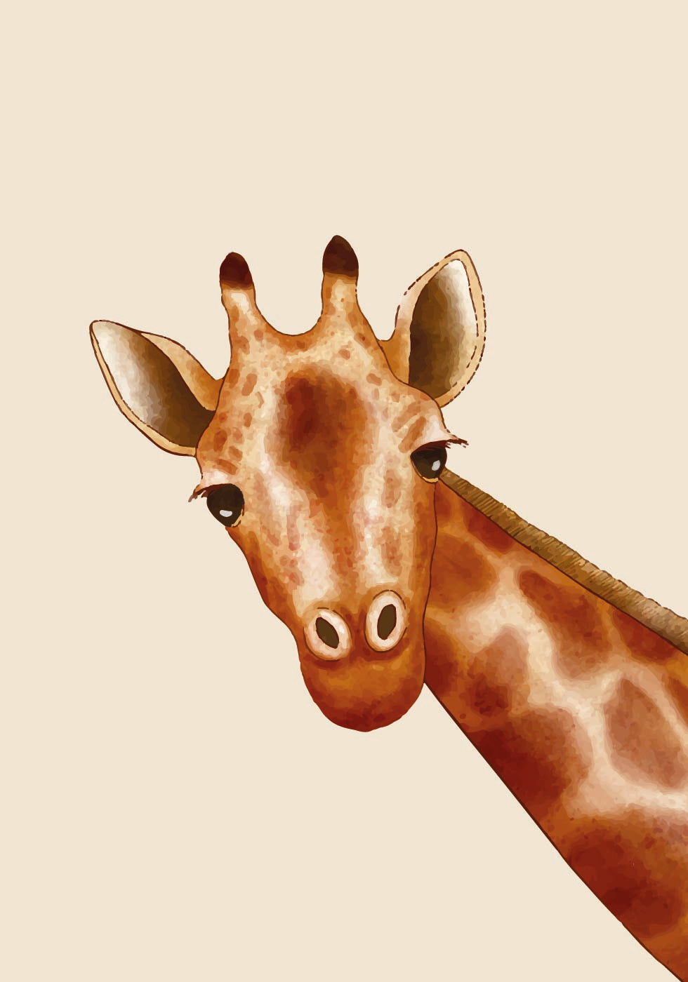 Curious Giraffe Poster