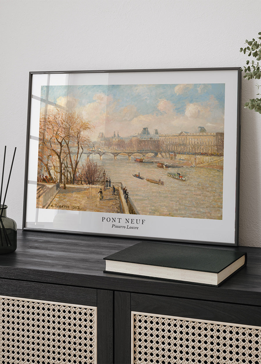 Pissarro Louvre From Pont Neuf Poster