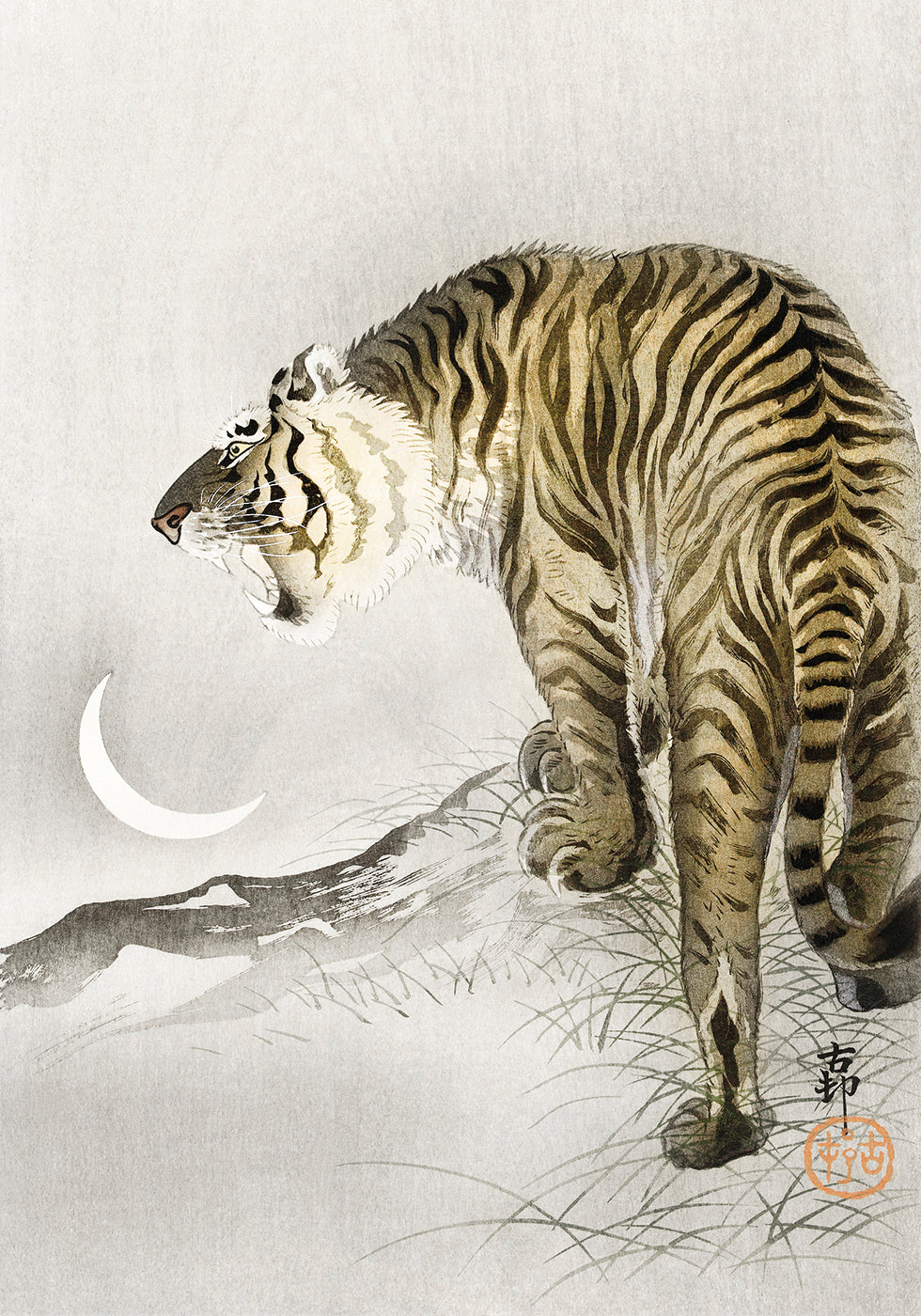 Roaring Tiger By Ohara Koson Poster