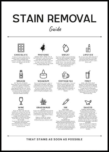 Stain Removal Guide Poster