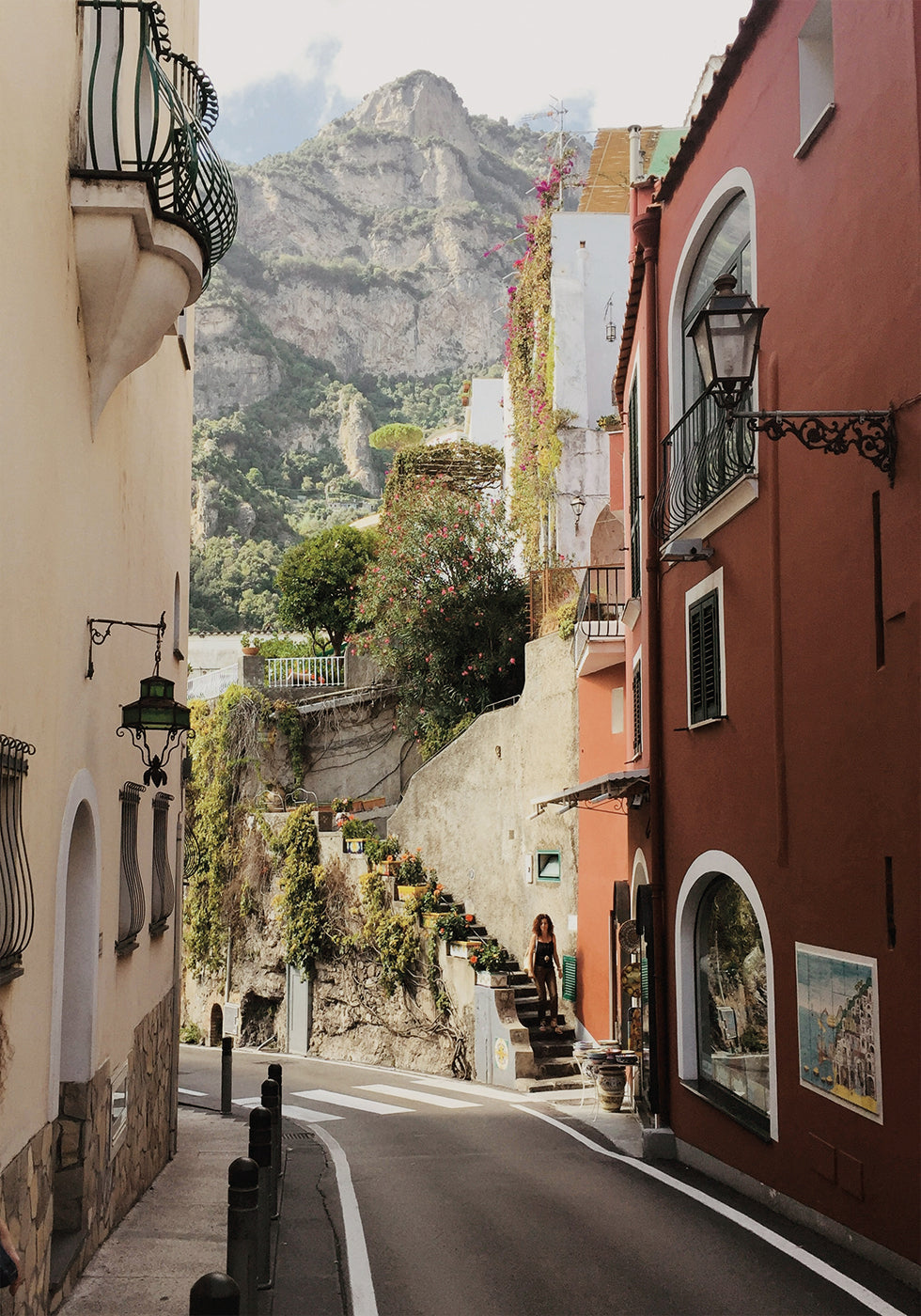 Charming Street in Positano Poster