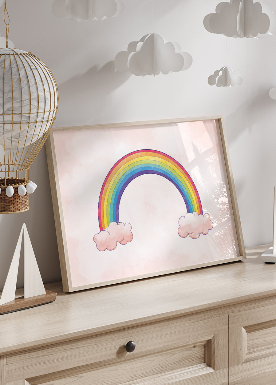 Watercolor Rainbow Art Poster