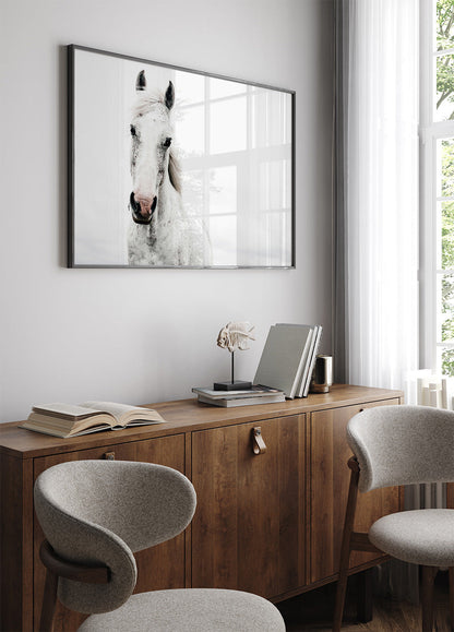 Majestic White Horse Poster