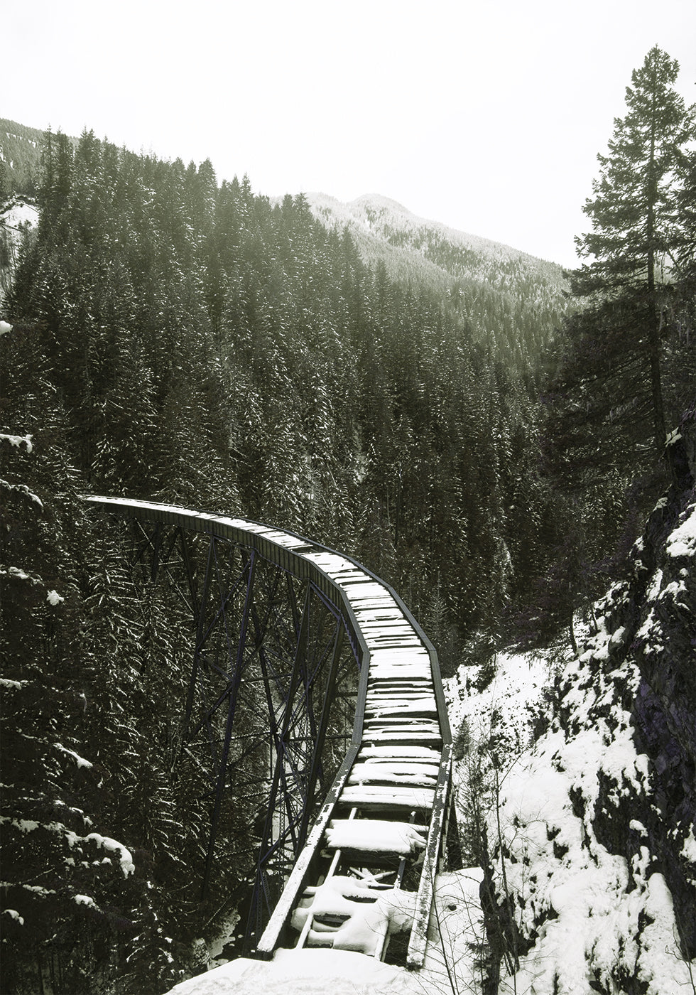 Winter Railroad Poster