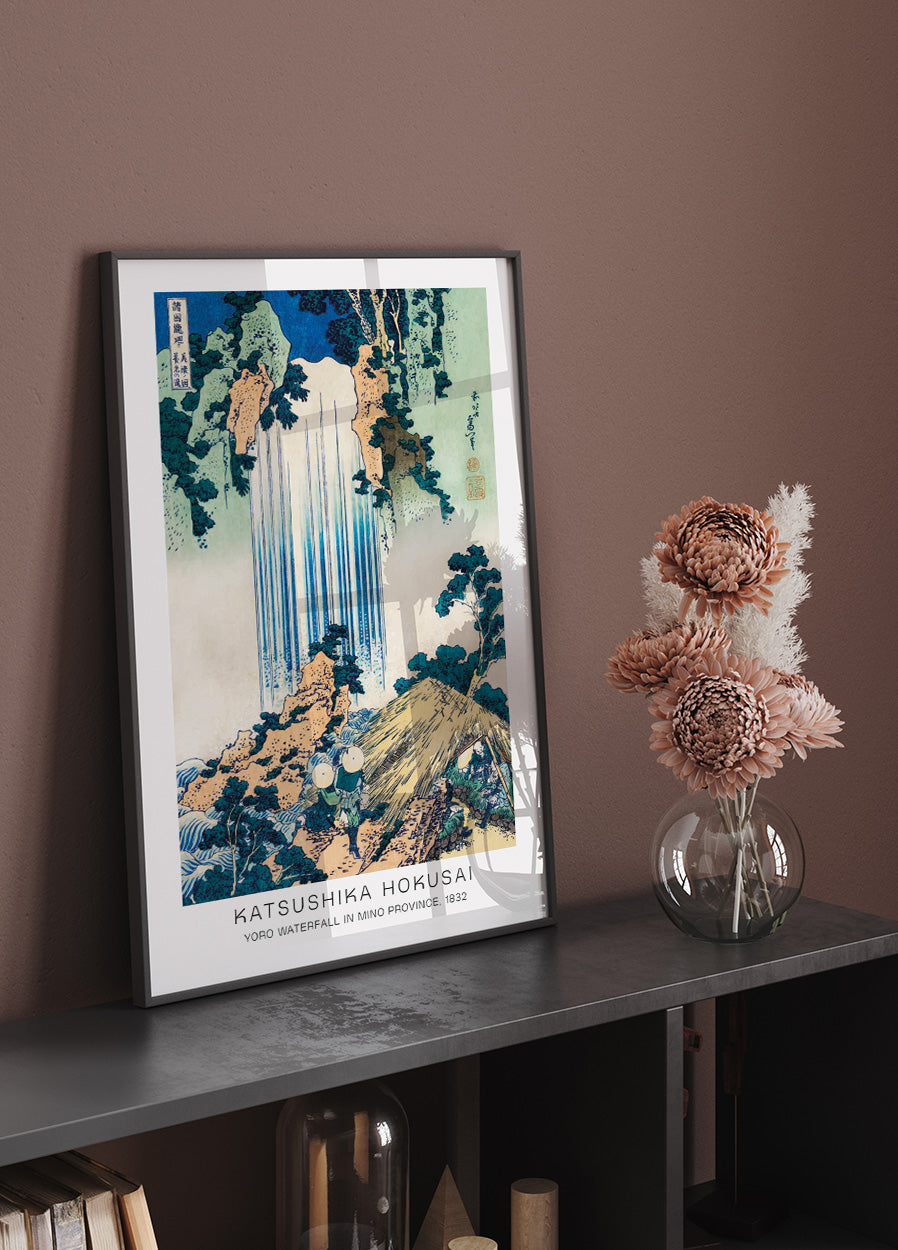 Yoro Waterfall By Katsushika Hokusai Poster