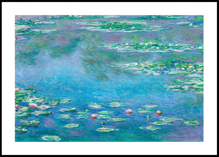 Water Lilies Reflection Poster