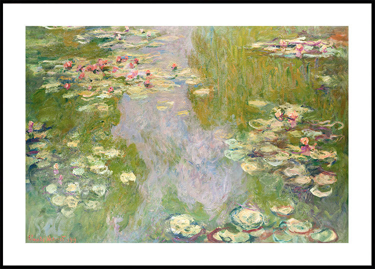 Water Lilies Reflection Poster