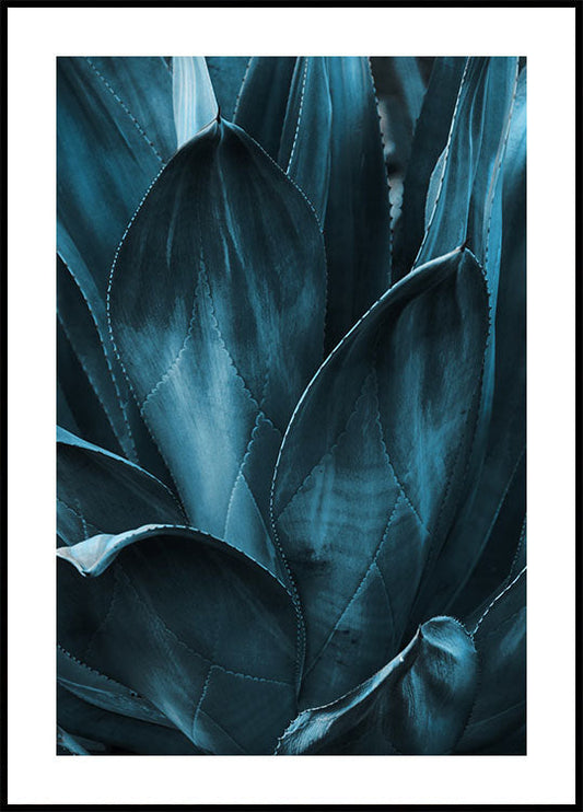 Dark Blue Plant Poster